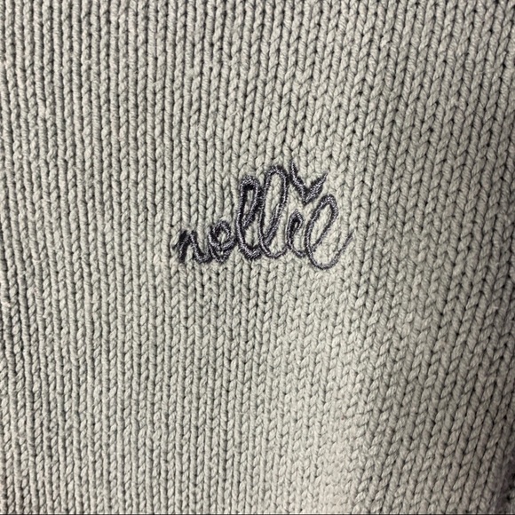 Nollie- Gray Knit Zip Sweater Long Sleeve Medium - Picture 11 of 11